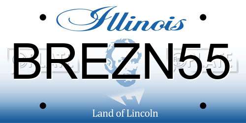 BREZN55 Illinois License Plate