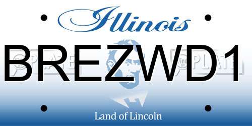 BREZWD1 Illinois License Plate