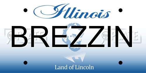 BREZZIN Illinois License Plate