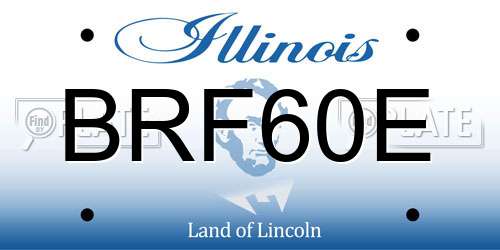BRF60E Illinois License Plate