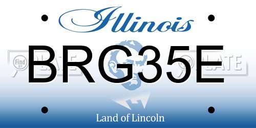 BRG35E Illinois License Plate