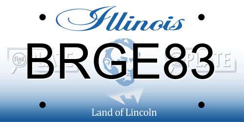 BRGE83 Illinois License Plate