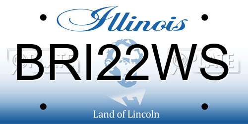 BRI22WS Illinois License Plate