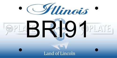 BRI91 Illinois License Plate