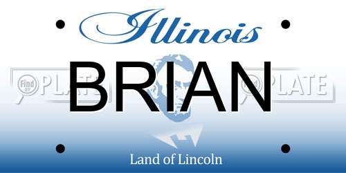 BRIAN Illinois License Plate