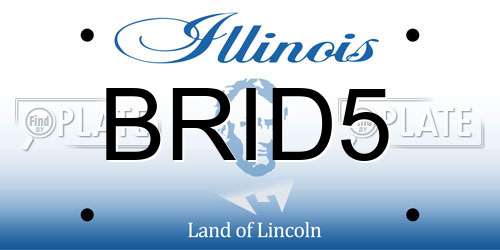 BRID5 Illinois License Plate