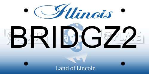 BRIDGZ2 Illinois License Plate