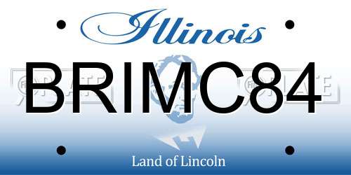 BRIMC84 Illinois License Plate