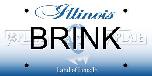 BRINK Illinois License Plate