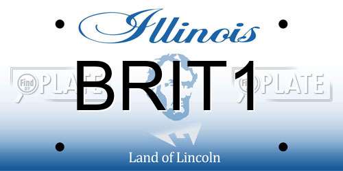 BRIT1 Illinois License Plate