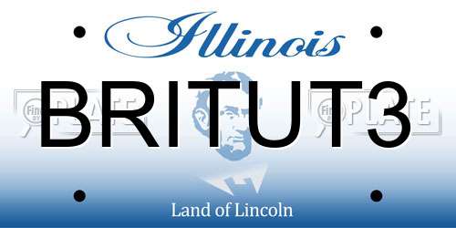 BRITUT3 Illinois License Plate