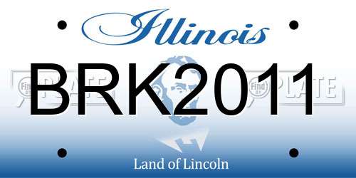 BRK2011 Illinois License Plate