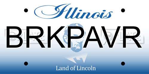 BRKPAVR Illinois License Plate