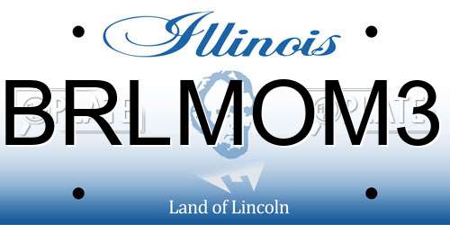 BRLMOM3 Illinois License Plate