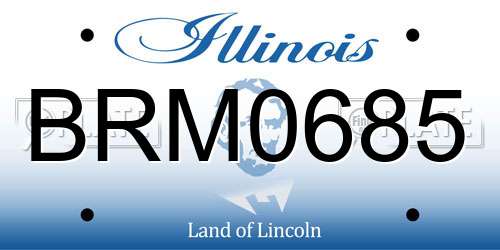 BRM0685 Illinois License Plate