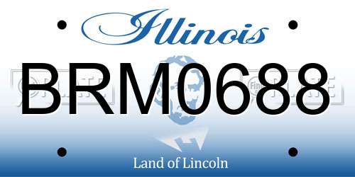 BRM0688 Illinois License Plate