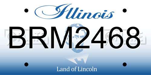 BRM2468 Illinois License Plate
