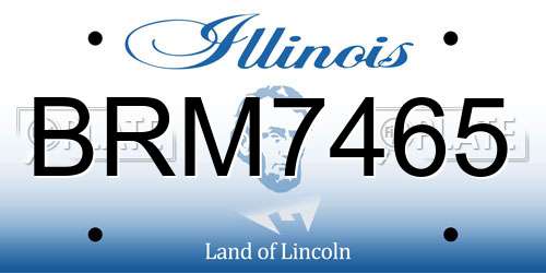 BRM7465 Illinois License Plate