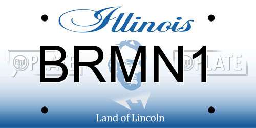 BRMN1 Illinois License Plate
