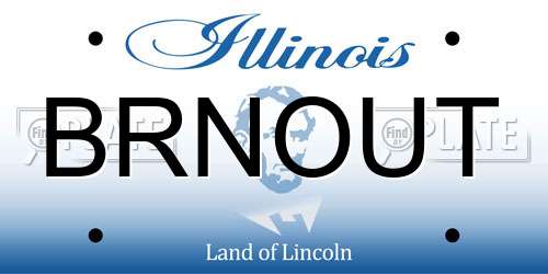 BRNOUT Illinois License Plate