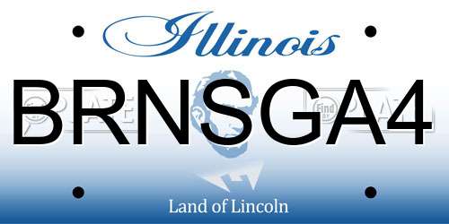 BRNSGA4 Illinois License Plate