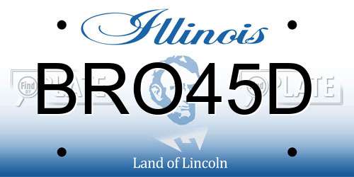 BRO45D Illinois License Plate