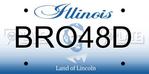 BRO48D Illinois License Plate