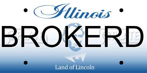 BROKERD Illinois License Plate