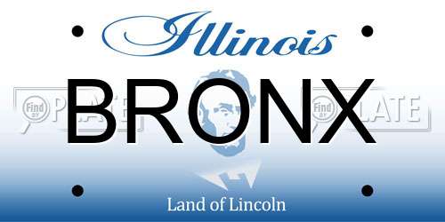 BRONX Illinois License Plate
