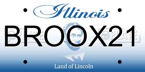 BROOX21 Illinois License Plate