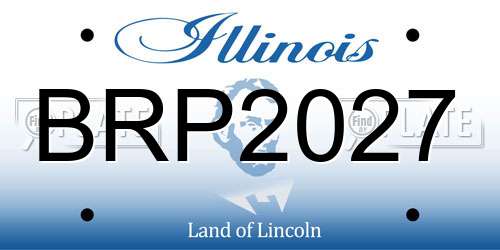 BRP2027 Illinois License Plate