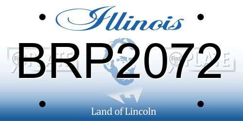 BRP2072 Illinois License Plate