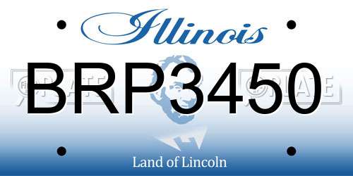 BRP3450 Illinois License Plate