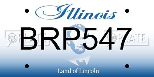 BRP547 Illinois License Plate