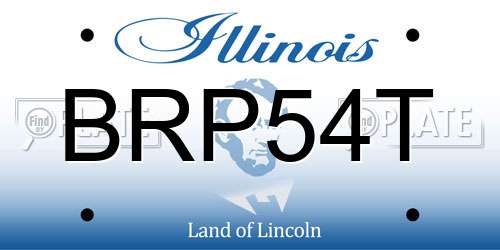 BRP54T Illinois License Plate