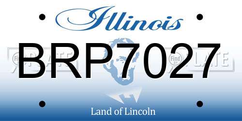 BRP7027 Illinois License Plate