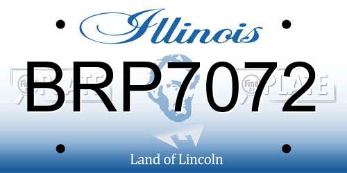 BRP7072 Illinois License Plate