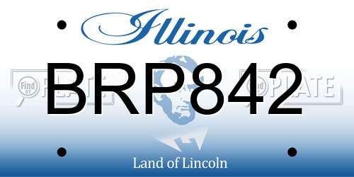BRP842 Illinois License Plate