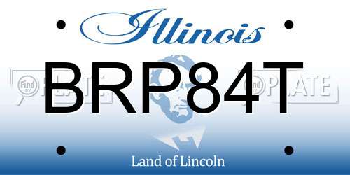 BRP84T Illinois License Plate