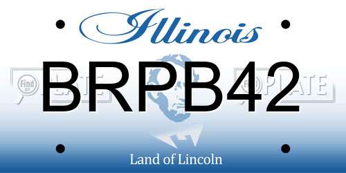 BRPB42 Illinois License Plate