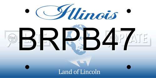 BRPB47 Illinois License Plate
