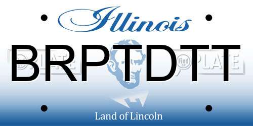 BRPTDTT Illinois License Plate