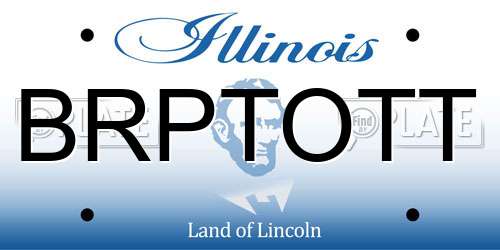 BRPTOTT Illinois License Plate