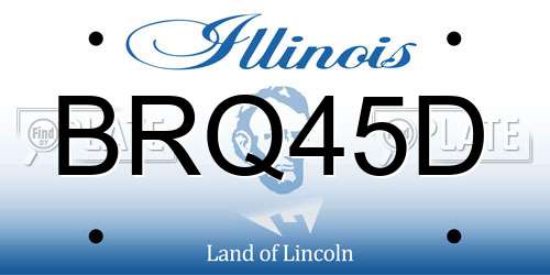 BRQ45D Illinois License Plate