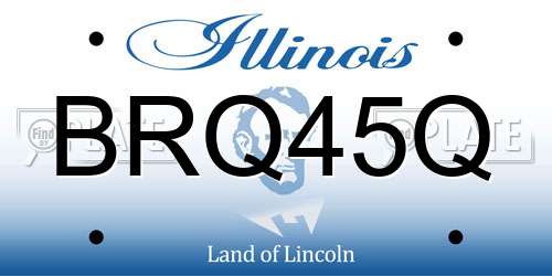 BRQ45Q Illinois License Plate