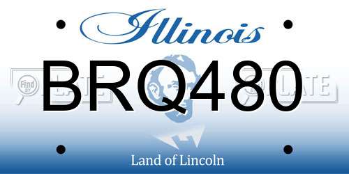 BRQ480 Illinois License Plate