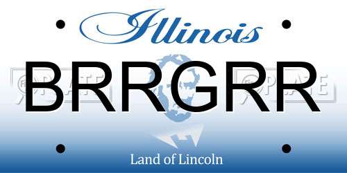 BRRGRR Illinois License Plate