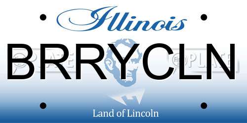 BRRYCLN Illinois License Plate
