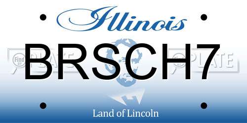 BRSCH7 Illinois License Plate