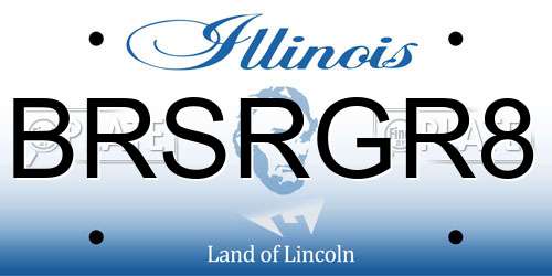 BRSRGR8 Illinois License Plate